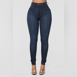 Fashion Nova Skinny Jeans - Dark Denim